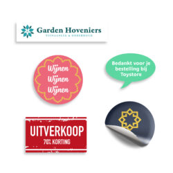 Stickers op eigen formaat